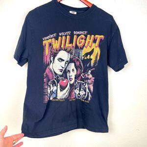 Mens Twilight Movie T Shirt Sz L Vampire Edward Bella Swan Promo Graphic Hipster